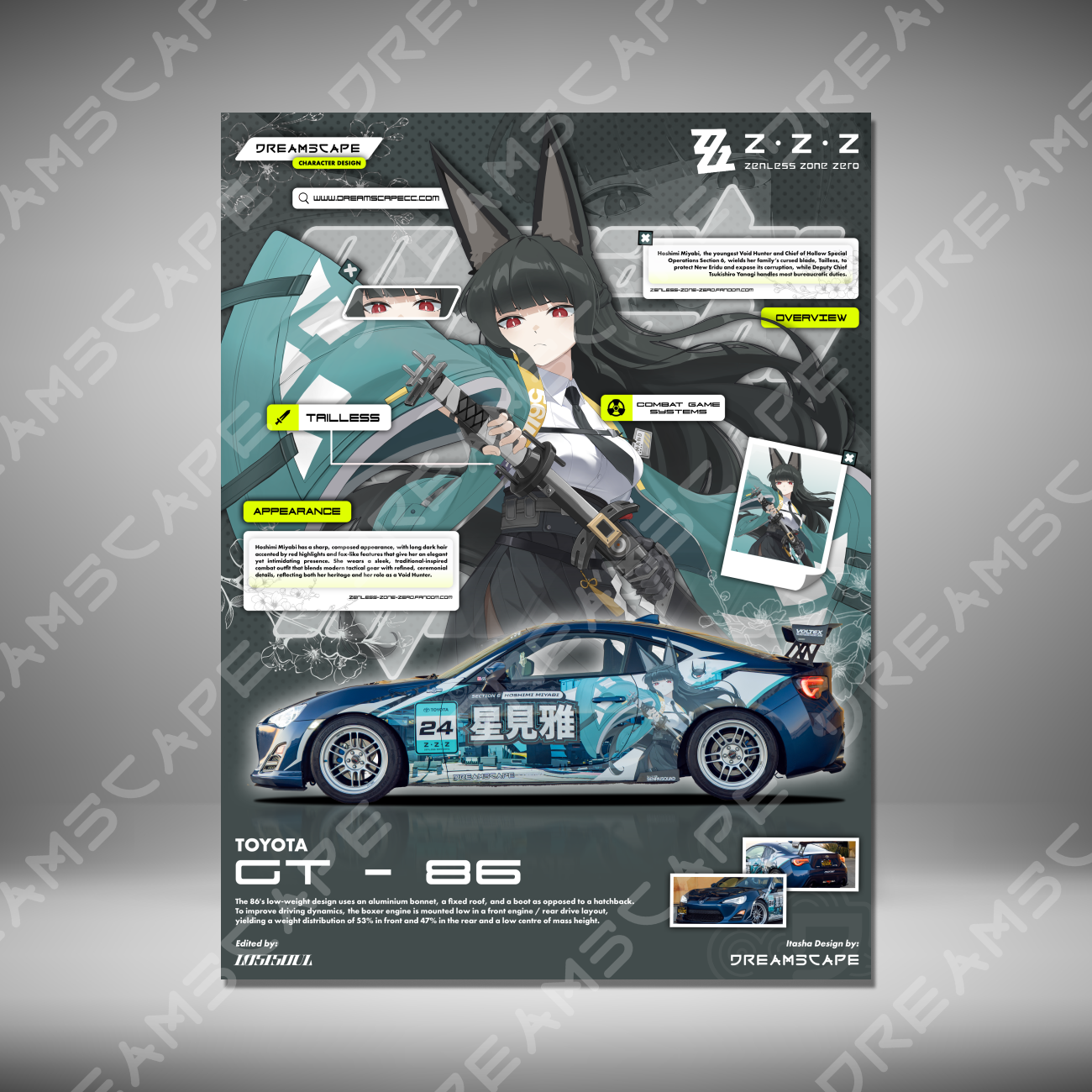 Miyabi x GT86 Poster Print (8.5" x 11")