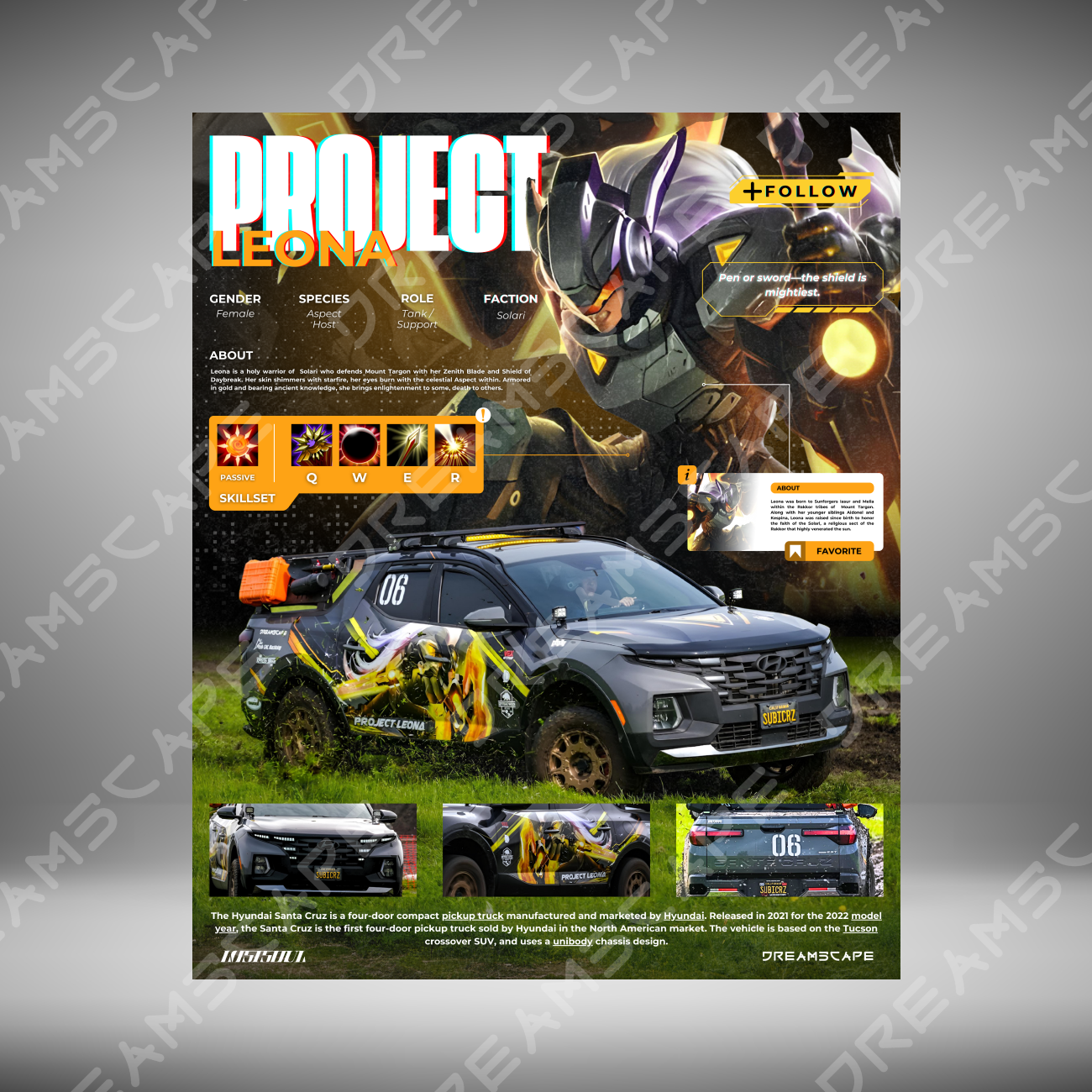 Project Leona x Santa Cruz Poster Print (8.5" x 11")