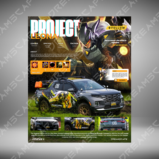 Project Leona x Santa Cruz Poster Print (8.5" x 11")