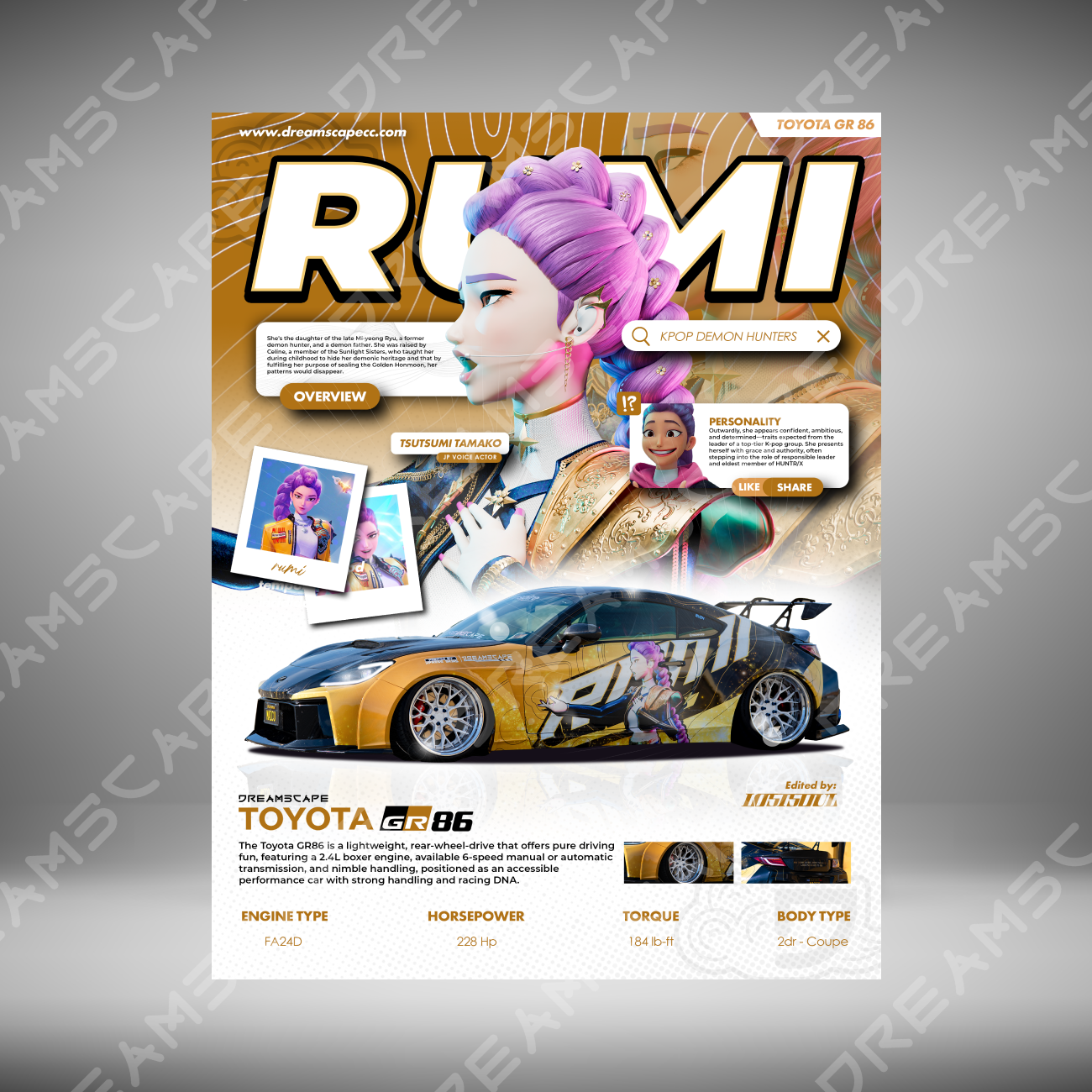 Rumi x GR86 Poster Print (8.5" x 11")