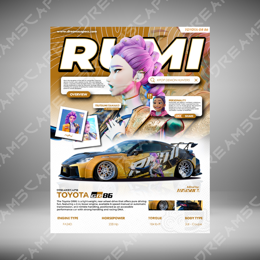 Rumi x GR86 Poster Print (8.5" x 11")