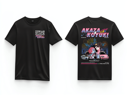 Akaza and Koyuki T-shirt with R32 GTR and MK4 Supra